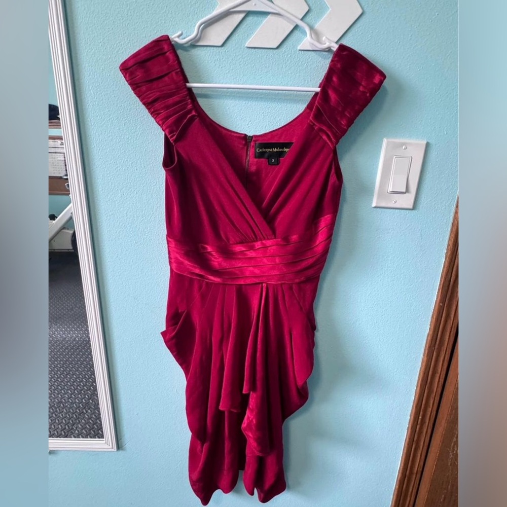Designer Catherine Malandrino satin dress size 2